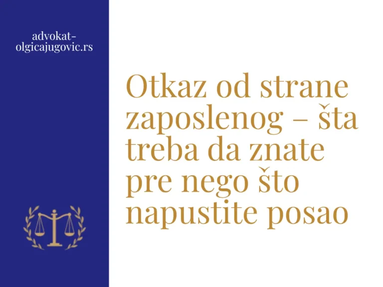Vizual za blog objavu o otkazu od strane zaposlenog.